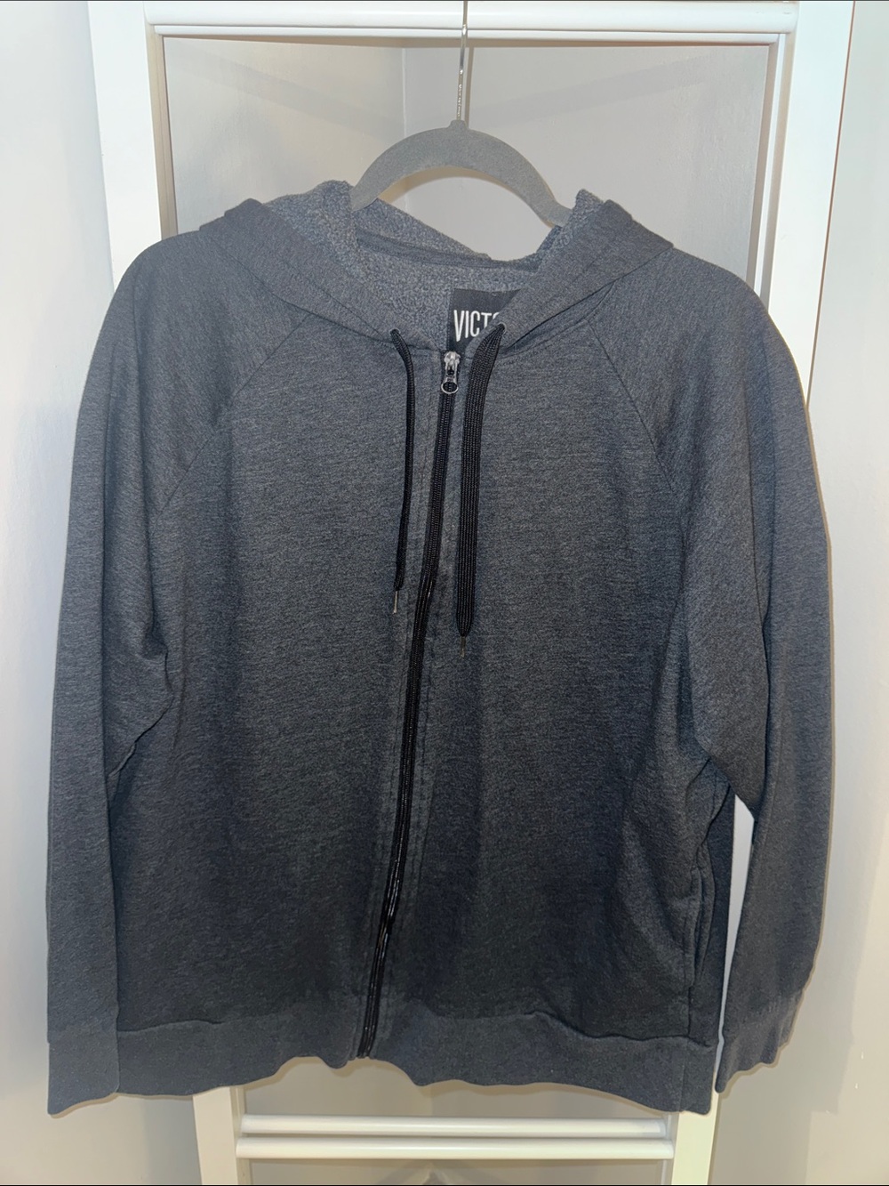 Victoria's Secret Dark Charcoal Full-Zip Hoodie